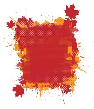 Grungy autumn vector Stock Illustration