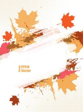 Grungy autumn vector Stock Illustration