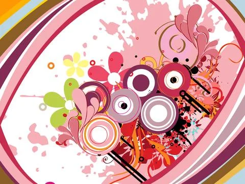 Grungy background with abstract pattern Stock Illustration
