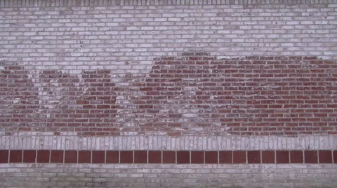 Grungy Brick Wall (wide) Stock Footage 1044507