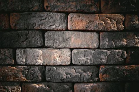 Grungy bricks texture background. modern loft style rough texture. aged rough 스톡 사진