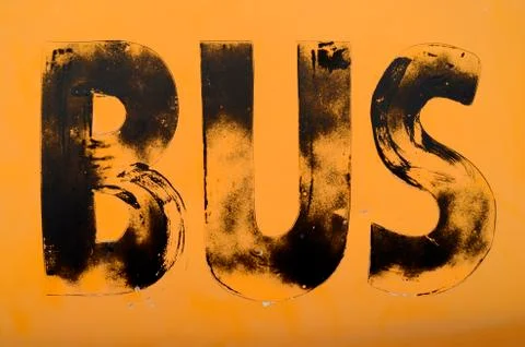 Grungy bus sign Stock-Fotos