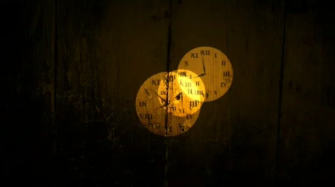 Grungy Clock Faces Stock Footage 664780