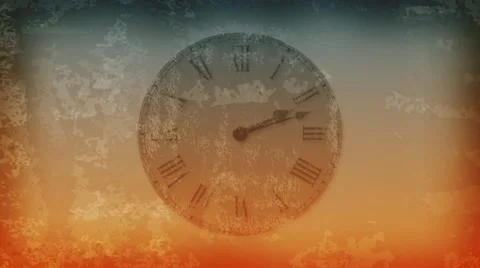 Grungy clock Stock Footage 48901351