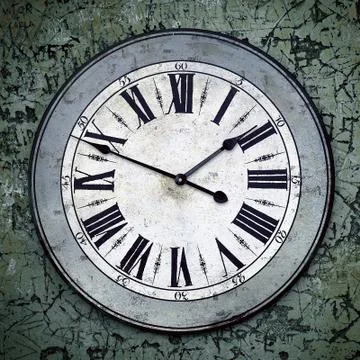 Grungy clock Stock Photos