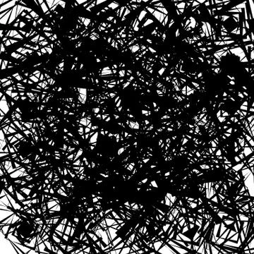 Grungy, dense abstract, geometric pattern. Rough, scratchy texture. Stock Illustration