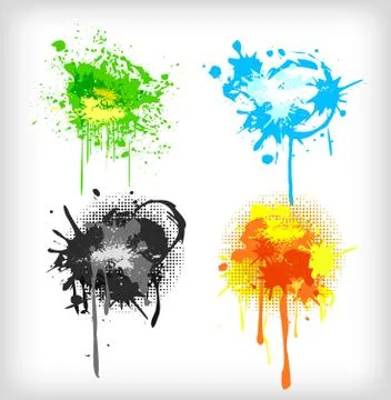 Grungy design colorful elements. Vector Stock Illustration