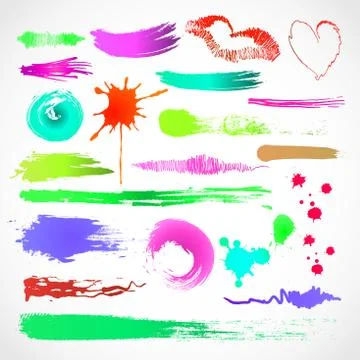 Grungy design colorful elements. Vector 스톡 일러스트