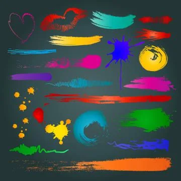 Grungy design colorful elements. Vector Stock Illustration