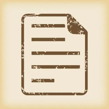 Grungy file icon Stock Illustration