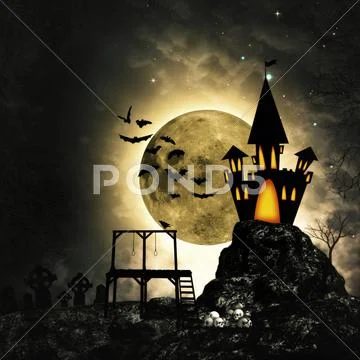 Grungy horror and mystery backgrounds for your design Stock Illustration