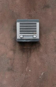 Grungy Intercom Device 스톡 사진