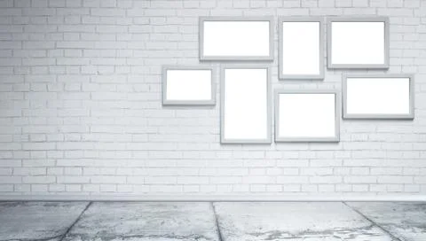 Grungy interior, poster mock up Stock Illustration