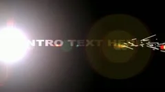 Grungy intro text with partcles n light Stock After Effects