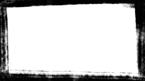 Grungy paint strokes around the edge of a white background. Stock Footage 143200764