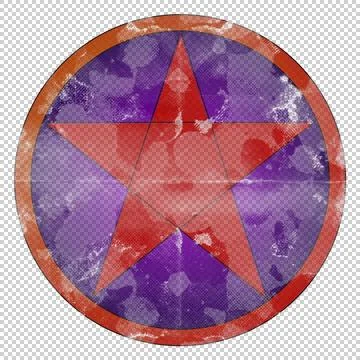 Grungy pentagram Stock Illustration
