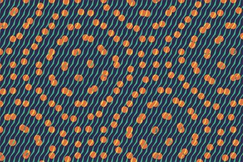 Grungy pixelated blue with orange patterns - cool for wallpaper or background Foto stock