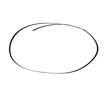 Grungy round scribble circle handdrawn vector clipart illustration Stock Illustration