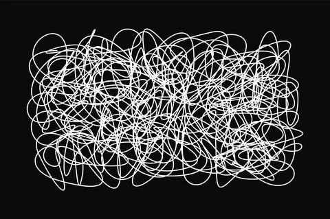 Grungy scribble RECTANGLE hand drawn in chalk board style Stock Illustration