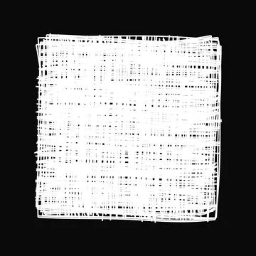 Grungy scribble SQUARE hand drawn in chalk board style Stock Illustration