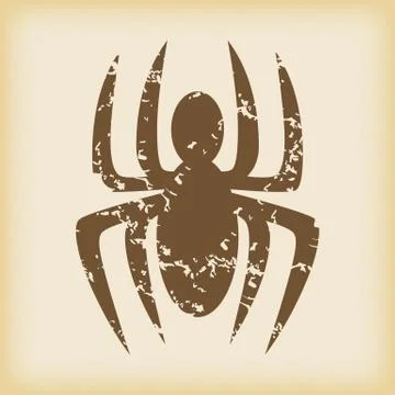Grungy spider icon 스톡 일러스트