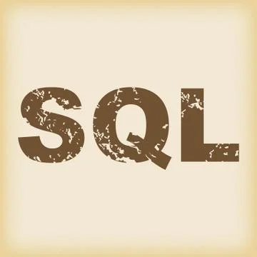 Grungy SQL icon Stock Illustration