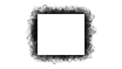 Grungy square frame stop motion animation on a white background Stock Footage 147331499