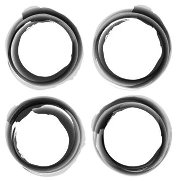 Grungy, textured circle elements. editable vector graphic Stock Illustration