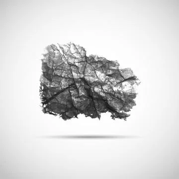 Grungy textured shape. Illustrazione stock