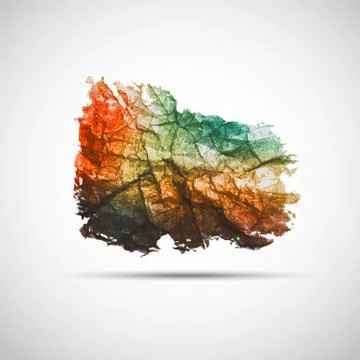 Grungy textured shape. Illustrazione stock