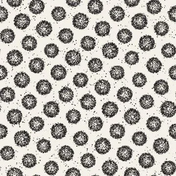 Grungy vector pattern with scattered circle shapes. Seamless texture abstract 스톡 일러스트