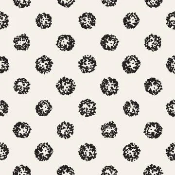 Grungy vector pattern with scattered circle shapes. Seamless texture abstract Illustrazione stock