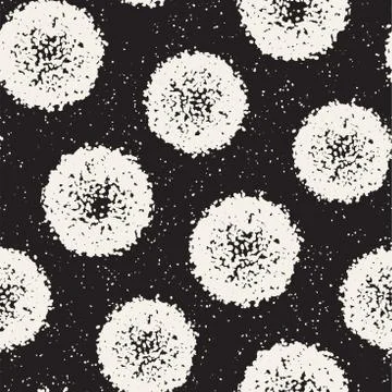 Grungy vector pattern with scattered circle shapes. Seamless texture abstract Stock Illustration