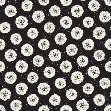 Grungy vector pattern with scattered circle shapes. Seamless texture abstract Stock Illustration