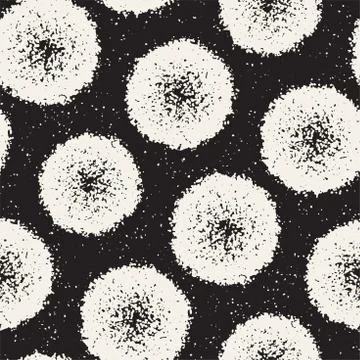 Grungy vector pattern with scattered circle shapes. Seamless texture abstract Stock Illustration