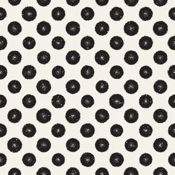 Grungy vector pattern with scattered circle shapes. Seamless texture abstract Stock Illustration