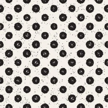 Grungy vector pattern with scattered circle shapes. Seamless texture abstract イラスト素材