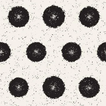 Grungy vector pattern with scattered circle shapes. Seamless texture abstract Illustrazione stock