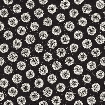 Grungy vector pattern with scattered circle shapes. Seamless texture abstract Illustrazione stock