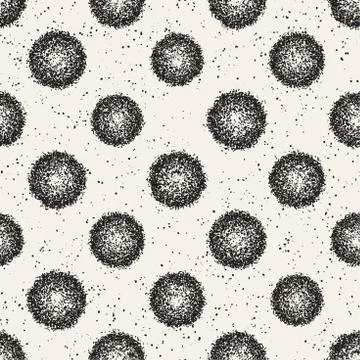 Grungy vector pattern with scattered circle shapes. Seamless texture abstract イラスト素材