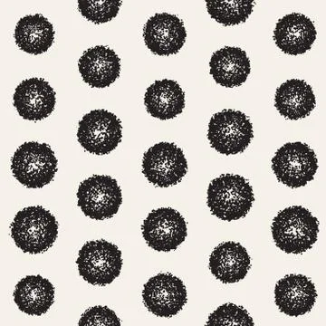 Grungy vector pattern with scattered circle shapes. Seamless texture abstract Stock Illustration
