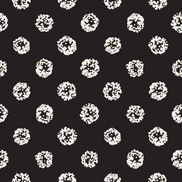 Grungy vector pattern with scattered circle shapes. Seamless texture abstract Stock Illustration