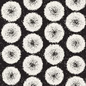 Grungy vector pattern with scattered circle shapes. Seamless texture abstract Stock Illustration