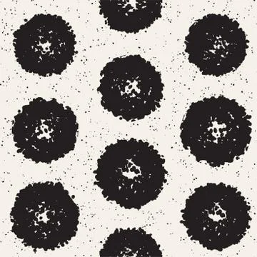 Grungy vector pattern with scattered circle shapes. Seamless texture abstract 스톡 일러스트