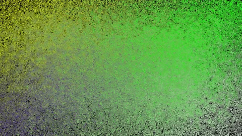 Grungy visual transformation shifting green yellow palette, progressing thr.. Video stock 301669871