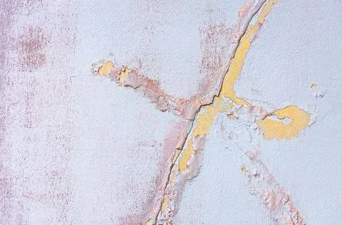 Grungy wall with large crack cement floor texture,cement large crack Stock Photos