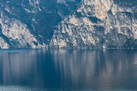 Gruppo della Rocchetta mountain range above Riva del Garda, Italy Stock Photos