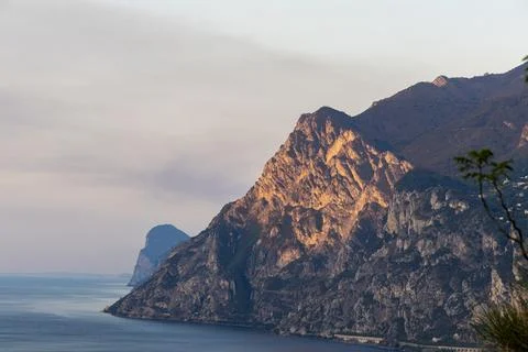 Gruppo della Rocchetta mountain range above Riva del Garda, Italy Stock Photos