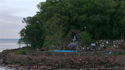 Gruta De La Virgen De Itakua honoring faith, devotion, and remembrance in Stock-Footage 331373749