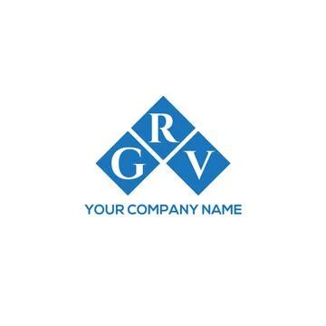 GRV letter logo design on white background. GRV creative initials letter logo Stock Illustration